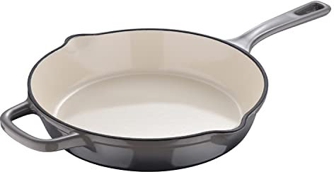 MasterPRO Unique | Padella in ferro fuso da 24,5 cm | Colore bianco | Realizzata in ferro fuso | Manico ergonomico | Menaggio da cucina | Compatibili con tutti i tipi di cucina, BGMP-3833