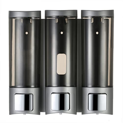 Matybobe Dispenser di sapone senza foratura, 200 ml*3 fissaggio a parete manuale dispenser di sapone con nastro biadesivo in schiuma da parete