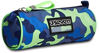 Seven Federmäppchen, Mäppchen, Federtasche für Schreibwaren, Mädchen&Jungen, Schule und Gymnasium, Teenager, blau, BLUECAMO BOY