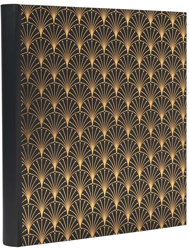 Exacompta - Art.-Nr. 16095E - NeoDeco Fotoalbum - 300 Fotos - 60 schwarze Seiten - Format 29 x 32 cm - Kartoneinband mit schwarzem Strukturpapier mit Glanzeffekt