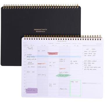 Weekly To Do List Planner with Hourly Schedule - A4 Workweek Desk Pad, 54 Sheets Weekday Planning Notepad, Workday Appointment Planner Book to Organize Your Daily Productivity - Undated Agenda