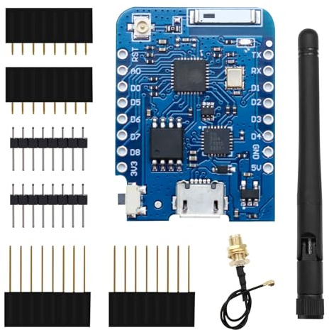 APKLVSR ESP Pro,Pro NodeMcu Lua WiFi Placa de Desarrollo basada en ESP Serie ESP-EX con Conector de Antena Externa de 4 MB para Arduino