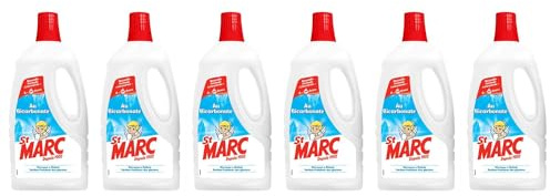 St Marc Liquide multi-usages Bicarbonate - Nouvelle formule concentrée - Lot de 6 x 1L