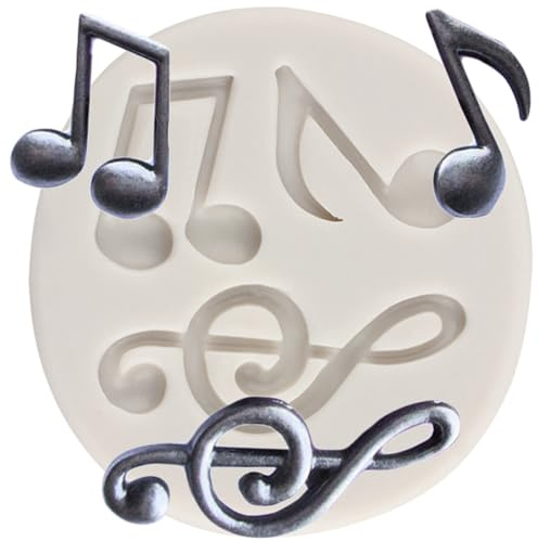 MINFEIDMS Musik Fondant Formen Musiknote Silikonformen für Zuckerdekoration Cupcake Topper Schokolade Gummipaste Süßigkeiten Polymer Clay