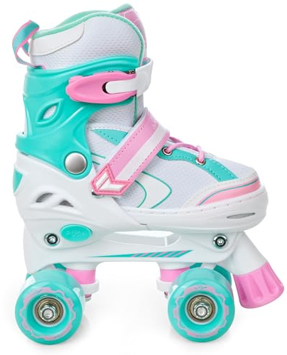 RAVEN Rollschuhe Roller Skates Kinder Mädchen verstellbar mit LED Leuchtrad