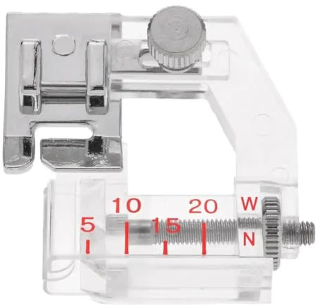 Nähmit - Verstellbarer Schrägbandeinfasser für Ihre Nähmaschine mit Schnellspanfuß - geeignet für Baumwoll & Satin Schrägbänder von 10mm - 40mm Breite (A21-Einfasser, 1 Stück)