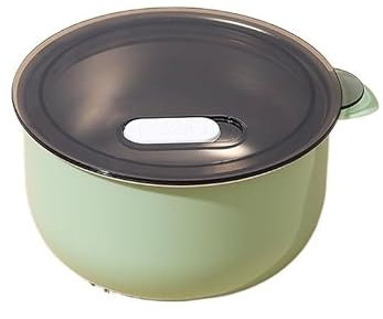 BoBoBn Isolierter Lebensmittelbehälter aus Edelstahl 316, Suppenschüssel, isolierte Schüssel, abgedecktes Bürogeschirr, tragbar, versiegelt, 500 ml, Mikrowellenheizung(Green)