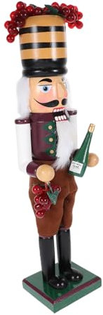 COLLBATH Weihnachtsnussknacker Aus Holz Für Schreibtisch Nussknacker-Ornament Weihnachts-deko Traditioneller Nussknacker Für Haus