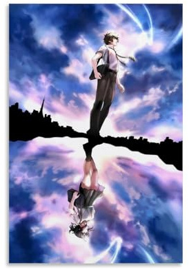Your Name Kimi No Na Wa Póster de Película de Anime Póster Pintura Decorativa Lienzo Arte de Pared Salón Póster Dormitorio Pintura, Arte de Pared Impresión de Imagen Moderna Decoración de Habitación