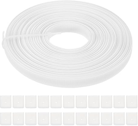 PATIKIL Ossa per Cucire, 15 Iarde 10mm Ampio Poliestere Alto Densità Stecche per Corsetti Corsetto Stecca con 60Pz Cappucci Terminali per Corsetto Abito Sposa Cappello Fai da Te, Beige