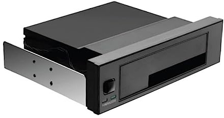 HOMSFOU Kit De Montaje para Disco Duro Interno 2,5 y 3,5 Pulgadas Antivibración Sin Tornillos Soporte De Montaje para Bahía De 5,25 Pulgadas para Usuarios Pc Negro