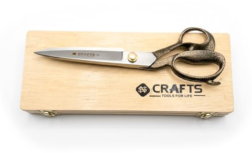 NS Crafts® Premium 10-Inch Tailoring Scissors, Fine Razor Blade Tool | Fine Razor Blade Shears for Precision Cutting, Multi-Purpose, Professional Tailoring