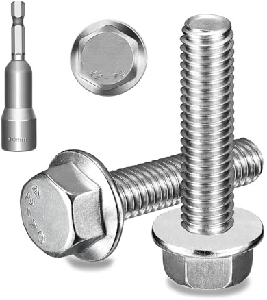 Ezitruz 30Stk Flanschschraube Sechskantschraube M6x30mm Bundschraube DIN 6921 Edelstahl A2 V2A Schrauben Mit Flansch Für Möbeln, Bauwesen, Ingenieurwesen