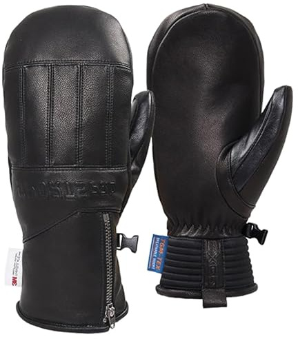 Harssidanzar Manoplas Invierno térmicas Snowboard Unisex KM065EU Negro XL