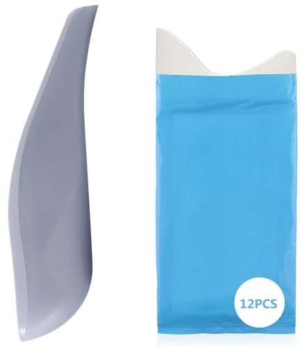 Halorin Bärbar urinal med 12 engångs urinpåsar, bläckhjälp för kvinnor, återanvändbar urinoal för resor, camping, resor, för män, kvinnor, barn, icke-binära och trans män