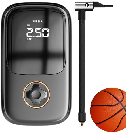 Trådlös däckpump, bärbar mountainbike pump | USB-laddning intelligent luftdäcksinflator, bärbar luftkompressor med LED-belysning, multi bilvårdstillbehör