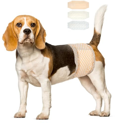 Pet Soft Maschio avvolge Cane Pannolini Super Assorbente Pannolini USA e Getta per Cani e Gatti M 12count (18'-25')