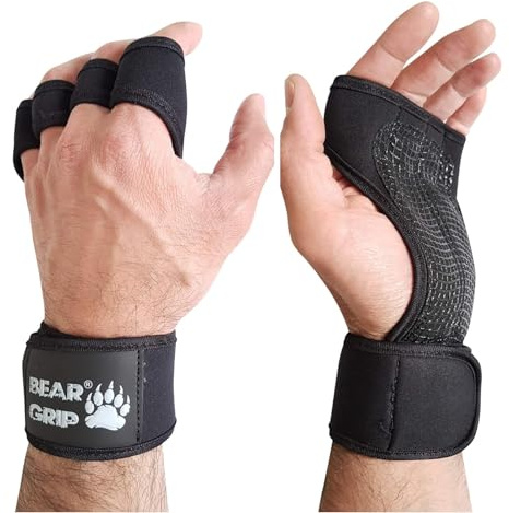 Bear Grip - Offene Trainingshandschuhe für Crossfit, Bodybuilding, Calisthenics, Powerlifting
