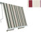 sangiorgio. Tenda da Sole Rullo A Caduta Bordeaux/Crema 3X2,5 MT Senza CASSONETTO 300x250 con Bracci Balcone