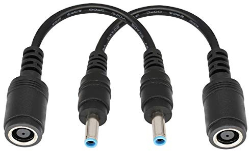 AAOTOKK TIPP Laptop Netzteilkabel DC 7,4 mm x 5,0 mm Weiblich auf 4,5 mm x 3,0 mm Männlich Stecker Stromanschlusskabel DC Buchse für HP Notebook Adapter Ersatznetzkabel (15,8 cm/2 Stücke)