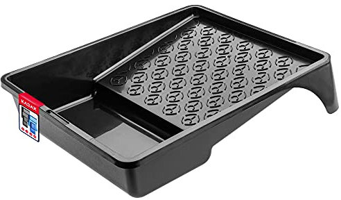 KADAX Vaschetta per vernice, grande ciotola in plastica, per pittore, con impugnatura pratica, ciotola per verniciare, accessorio leggero, accessorio da pittura (1, nero)