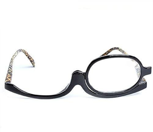 Rotating Makeup Glasses Magnifying Glasses Cosmetic Folding Eyeglasses Tools Kit - 4.0