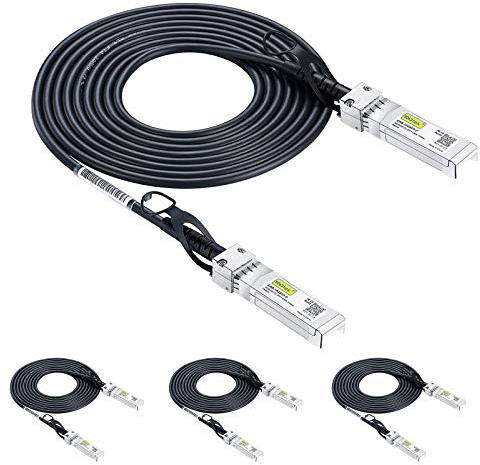 10Gtek [4 Stück] SFP+ DAC Twinax Kabel 3-Meter(9.8ft), 10G SFP+ to SFP+ Direct Attach Copper Passive Cable für Cisco SFP-H10GB-CU3M, Ubiquiti UniFi, TP-Link, Netgear, D-Link, Zyxel, Mikrotik and More