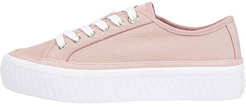 Tommy Hilfiger kvinnors plattform vulkaniserad sneaker Fw0fw07156, Rosa lugnande rosa, 38 EU