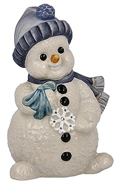 Goebel Schneemann Figur Meine Schneeflocke aus Steingut mit Kristallen, 66-704-15-1