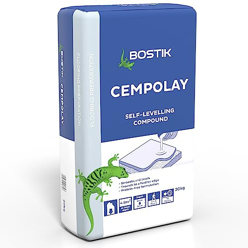 Bostik Cempolay Smoothing Compound for Internal Floors, 20kg Bag, Grey