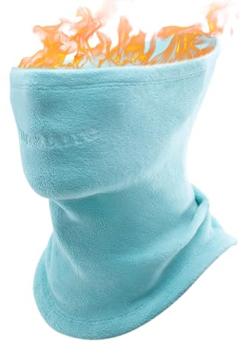 Qunature Ski Mask Winter Neck Gaiter Warmer Neck Tube Scarf Fleece Soft Elastable Thermal Face Covering Mask Sports mask Outdoor Activities Such as Skiing,Cycling for Men and Women Green
