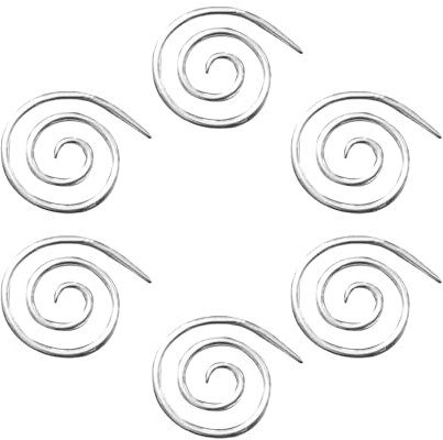 Rumyve 6pcs Knitting Needle,Stainless Steel Spiral Cable Knitting Needle Hand Cable Knitting Needle,Yarn Sknitting with Curved Tapestry Needle(Gold)