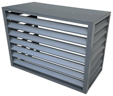 Air Conditioner Fence with Two Colors Used for Outdoor, Lattice Panels for Outside Privacy Aluminum Alloy, Air Conditioner Fence Trash Can Enclosure Pool Equipment ( Color : Grey , Size : 4_100*50*70C