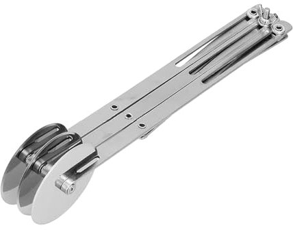 Eruceky Regolabili Tagliapizza, Tagliapasta a 3 Ruote, Tagliapasta in Acciaio Inossidabile, Divisore per Pasta a 3 Ruote, per Pizza, Biscotti, Pasticceria e Pasta, Cottura, Pane, con Manico