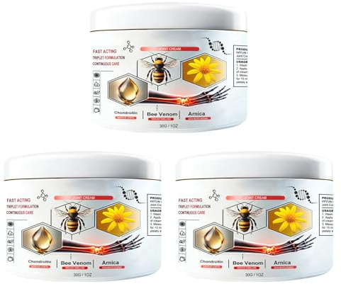 Bienengiftsalbe, Bienengiftlinderungscreme, Bee Cream mit Natürliche Kräutermedizin, Bienengift Schmerz und Knochenheilungscreme, Bienengift Creme für Arm Taille Hinterhand Füße Bein (90g)