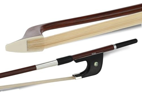 GEWA Bassbogen, Kontrabassbogen Carbon Student 4/4 - Holzoptik Dunkelbraun - Deutsches Modell