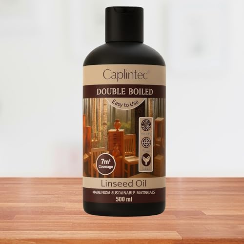 Boiled Linseed Oil for Wood — Double Boiled Furniture Oil | Wood Oil Indoor & Outdoor, Oil for Painting & Cricket Bats, Wood Floor Polish, Furniture Finish & Treatment, 500ml