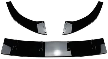 Auto Frontspoiler Lippe Frontspoilerlippe Für VW Für Polo Für MK6 Für Fließheck 2019-2022 Carbon Fiber Look/Glanz Schwarz Unterer Schutzsplitter Frontstoßstangen Lippenkörper(Glänzend schwarz)