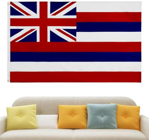 Bandiera delle Hawaii per uso esterno, bandiera di preghiera Maui resistente ai raggi UV, bandiera commemorativa colorata in poliestere per uso interno ed esterno, bandiera dello stato