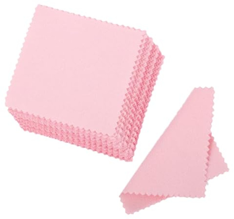 BESTYASH 50piezas Paños De Limpieza para Joyas Gafas y Pantallas Materiales Suaves y Resistentes
