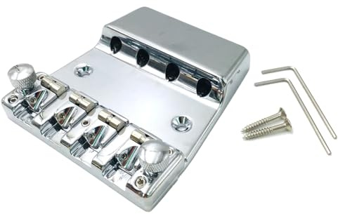 4 String Roller Saddles Bridge Ersatz Einstellbare Bassgitarre Saddles Bridge Bass Gitarre Instrumente Zubehör