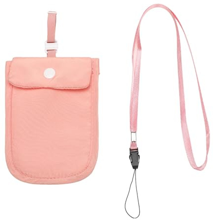 Zunishaone Reise-BH-Brieftasche für Frauen | versteckter BH unter der Kleidung | Geldgürtel für Bargeld, Karten und Schlüssel | Diebstahlsichere Münztasche, Pink, Consulte la descripción, Siehe