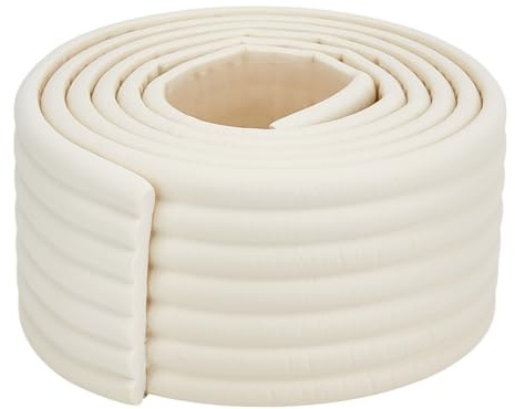 OLYCRAFT Coussinets D'Échelle Blancs Lits Superposés 2 m 80mm Large Bandes Traction Autocollantes Bandes Collision Protections d'angle avec Adhésif Marches D'Escalier et Meubles