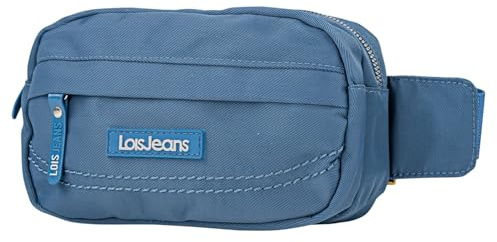 Lois - Bauchtasche Damen vielseitig & kompakt - Bauchtasche Schwarz mit Mehreren Fächern, verstellbarem Gurt, ideal für Stadt, Reise und Running, Blau