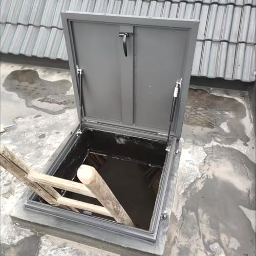 Portello di accesso in lega di alluminio con protezione antifurto, piastra di accesso rinforzata regolabile per albero domestico/utilità di grandi dimensioni (L-80 cm W-100 cm)