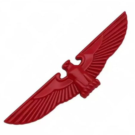 Angelkiss 1 Stück 3D Metall-Aufkleber, Geeignet für Universelle Motorrad- und Autostyling-Dekorationszubehör (Rot)