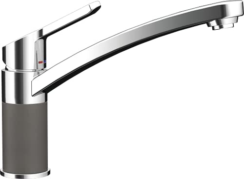 SCHOCK Küchenarmatur SC-90 Silverstone – Hochdruck Armatur CRISTADUR mit Festauslauf und Standard Norm-Anschlüssen