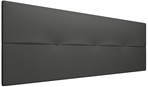 LA WEB DEL COLCHON Cabecero tapizado Julie para Cama de 135 (145 x 55 cms) Gris Ceniza