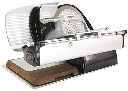 Paquete Palatina Werkstatt, Berkel Home Line 200, rebanador, negro, nuevo modelo: 2019 (Home Line 200 + tabla de cortar de aluminio + paño de pulido)