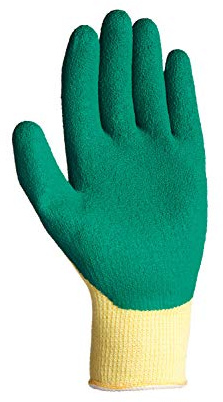 (12 Paar) teXXor Handschuhe Grobstrickhandschuhe Polyester 12 x gelb/grün 10
